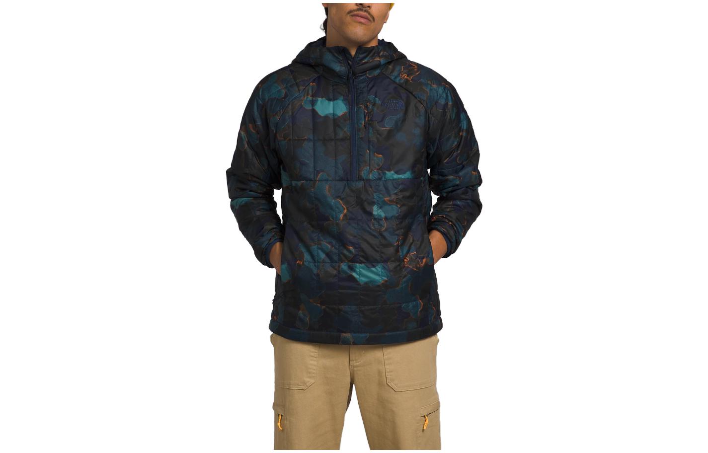 TNF Circaloft ¼-Zip Navy Pullover Jacket Full Print Hoodie NF0A84HN-OQ4