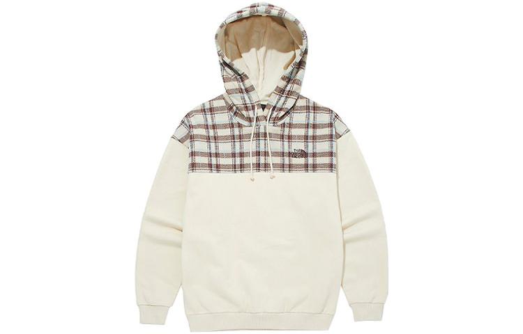 TNF City Comfort Check Hoodie Light Beige Pullover NM5PM10A