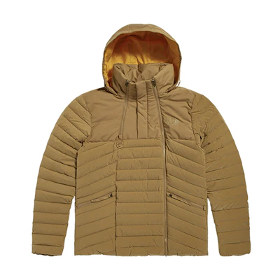 TNF City Light Packable Hooded Down Jacket Lightweight Brown Men’s Winter Coat NF0A4U5U-173