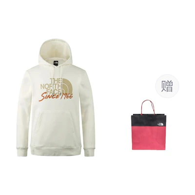 TNF City Outdoor Hoodie Retro White Pullover with Logo Print NF0A88FS-QLI