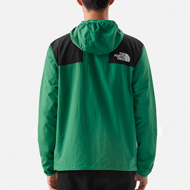 TNF City Outdoor Logo Print Colorblock Zip Hoodie Jacket Green NF0A5JYN-PK1 圖 4