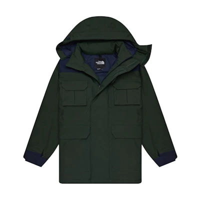 TNF Coldworks Green Insulated Parka Detachable Hood Mens Jacket NF0A831H-OAS