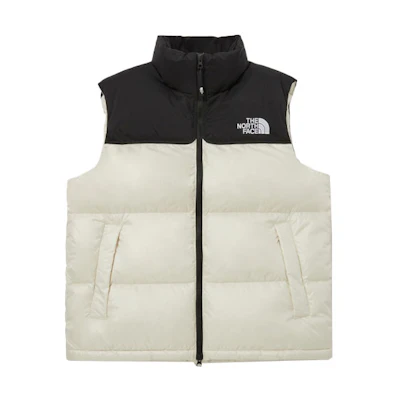 TNF Color-Block Down Vest Unisex - Cream White NV1DP50K