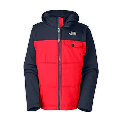 TNF Color-Block Hooded Long-Sleeve Puffer Jacket A91Y-XP8