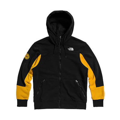 TNF Color-Block Knit Zip Hoodie in Black/Yellow NF0A4QP6-AGG