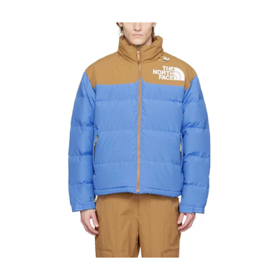 TNF Color-Block Logo Print Stand Collar Jacket - Blue NFOAZZYP-TV8