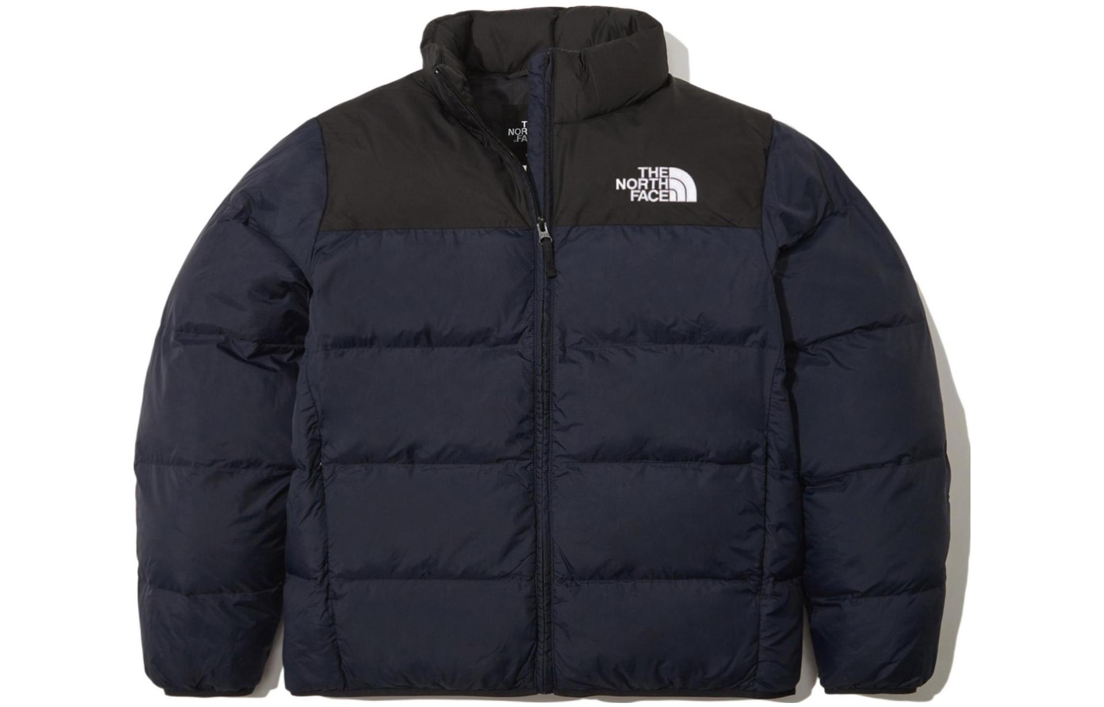 TNF Color-Block Logo Puffer Jacket Navy Blue NJ3NN62C