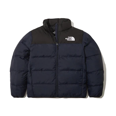 TNF Color-Block Logo Puffer Jacket Navy Blue NJ3NN62C