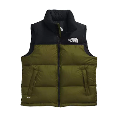 TNF Color Block Insulated Vest in Forest Olive NF0A3JQQ-PIB