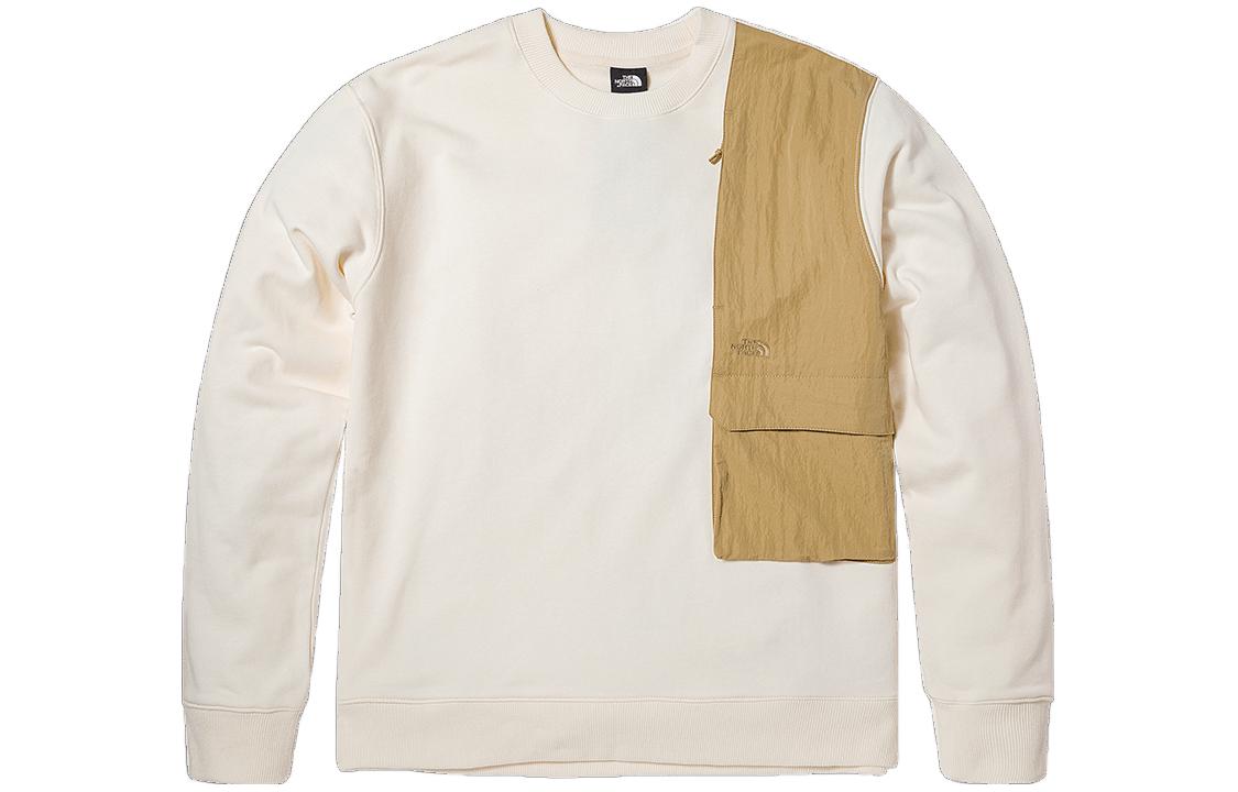 TNF Colorblock Crewneck Knit Sweatshirt Off-White NF0A7WDL-N3N