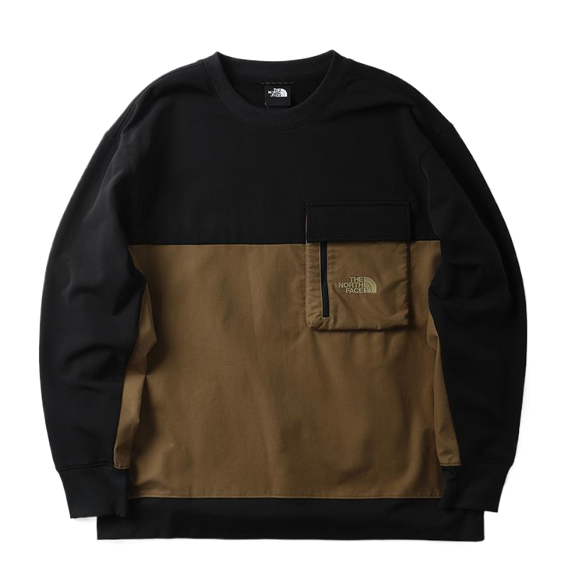 TNF Colorblock Crewneck Long Sleeve Sweatshirt Black NF0A5JV4-173