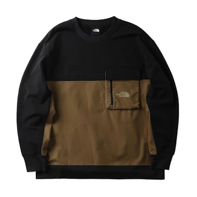 TNF Colorblock Crewneck Long Sleeve Sweatshirt Black NF0A5JV4-173