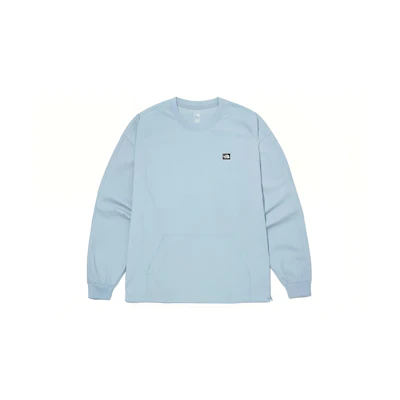 TNF Colorblock Embroidered Logo Long Sleeve Sweatshirt Blue Unisex NM5MM03C