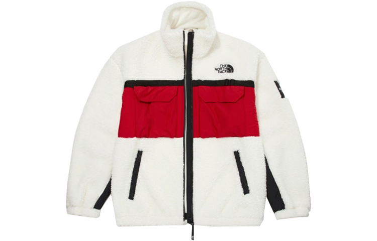 TNF Colorblock Fleece Jacket Unisex White - Fall Edition NJ4FM52J