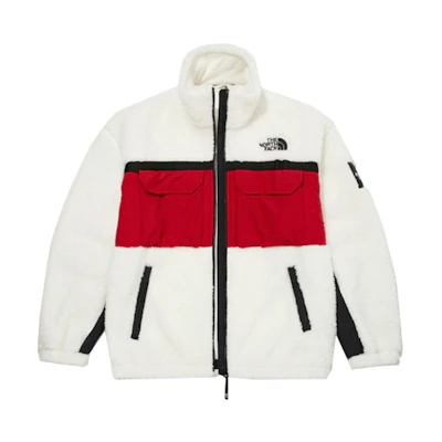 TNF Colorblock Fleece Jacket Unisex White - Fall Edition NJ4FM52J