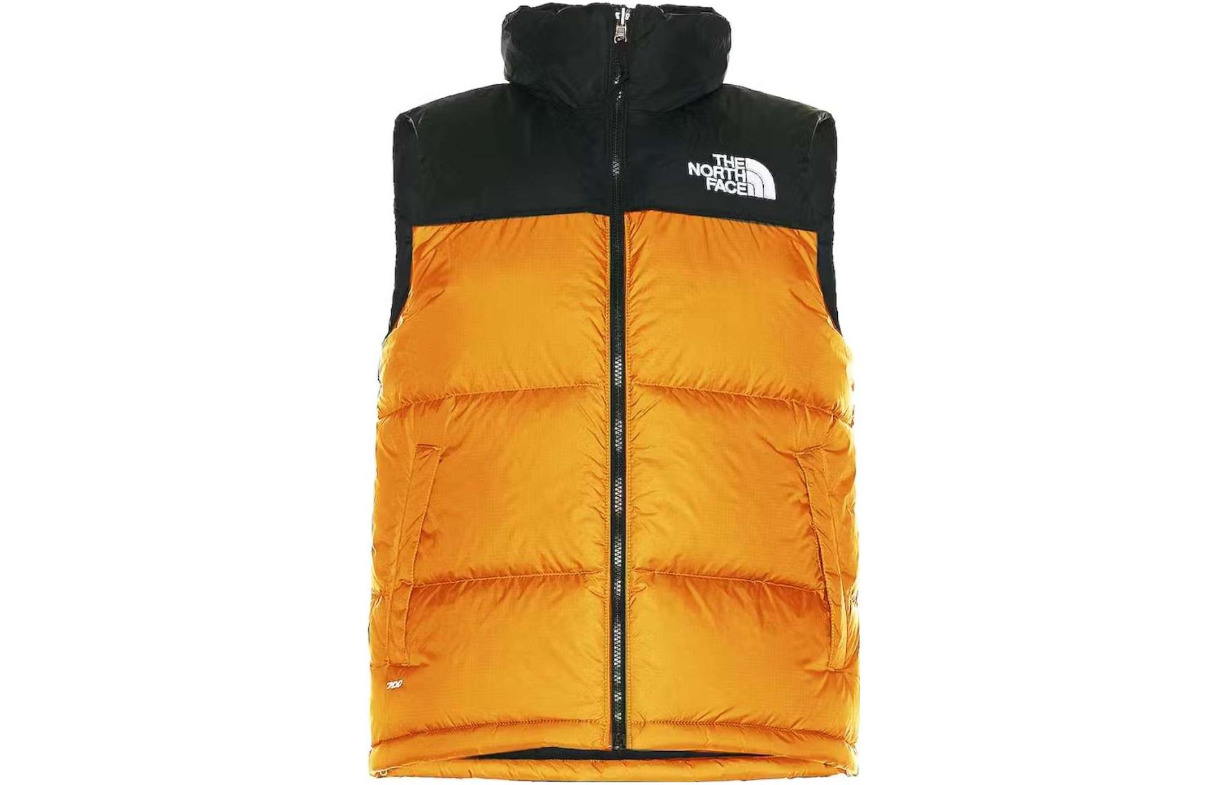 The North Face Colorblock Fleece Lined Puffer Vest Orange NF0A3JQQ-78M