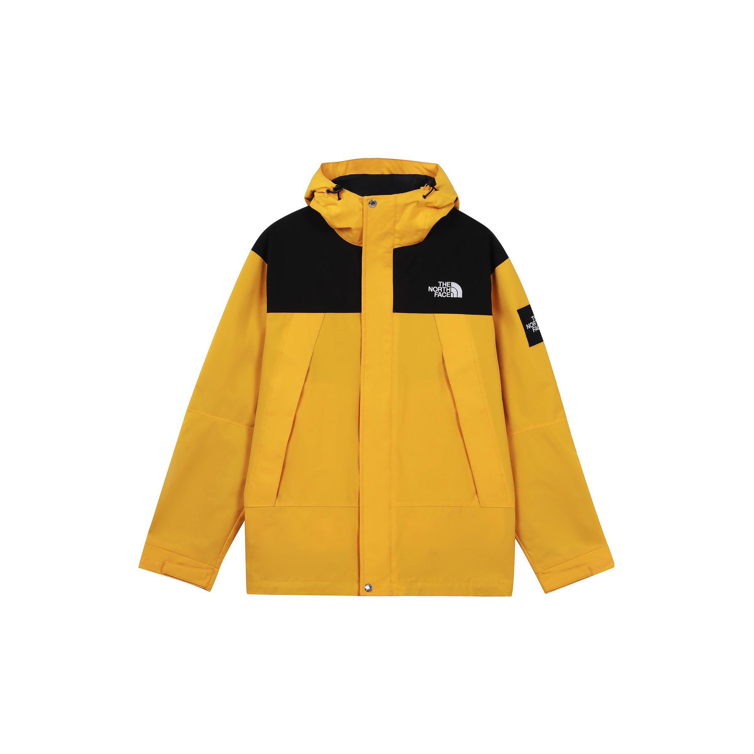 TNF Colorblock Fleece Zip Hoodie Jacket Unisex Yellow NI3BN55O