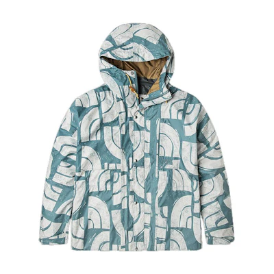 TNF Colorblock Full-Print Blue Waterproof Windproof Jacket NF0A7QEK-537