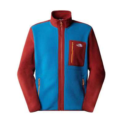 TNF Colorblock Full-Zip Retro Fleece Jacket Iron Red NF0A883R-3CO