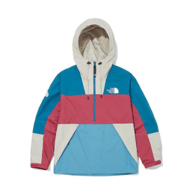 TNF Colorblock Half-Zip Hoodie Jacket Blue Unisex Couples Style NA3BM02C