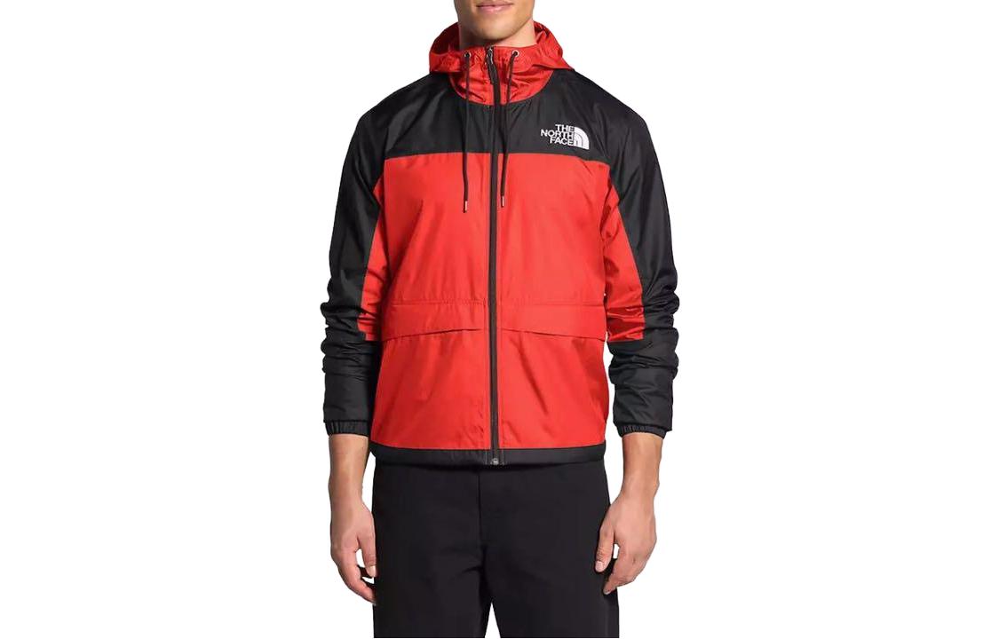 TNF Colorblock Hooded Jacket Orange Red NF0A4QZ7-R15