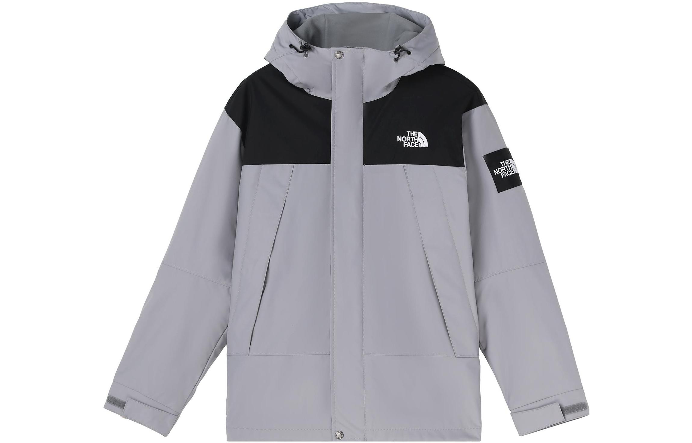 The North Face Colorblock Hoodie Jacket Unisex Light Gray NI3BN62O