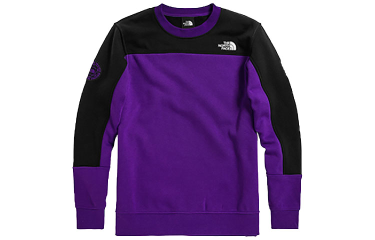 TNF Colorblock Knit Pullover Sweatshirt Purple Black NF0A4QP7-S96
