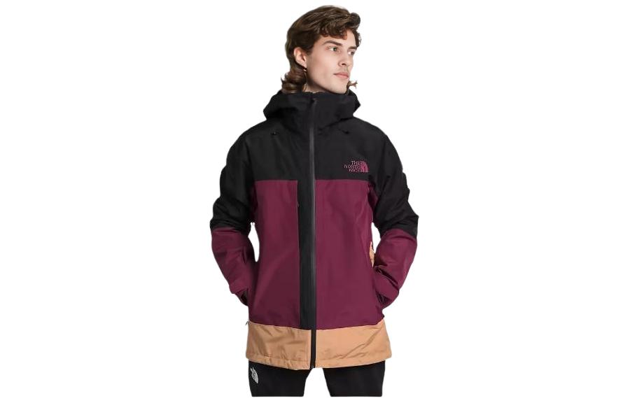 TNF Colorblock Letter Print Hoodie Jacket Maroon Men’s NF0A7WYE-KK9