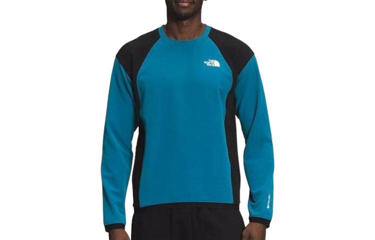 TNF Colorblock Logo Crewneck Pullover Sweatshirt Blue NF0A5J57-NTQ