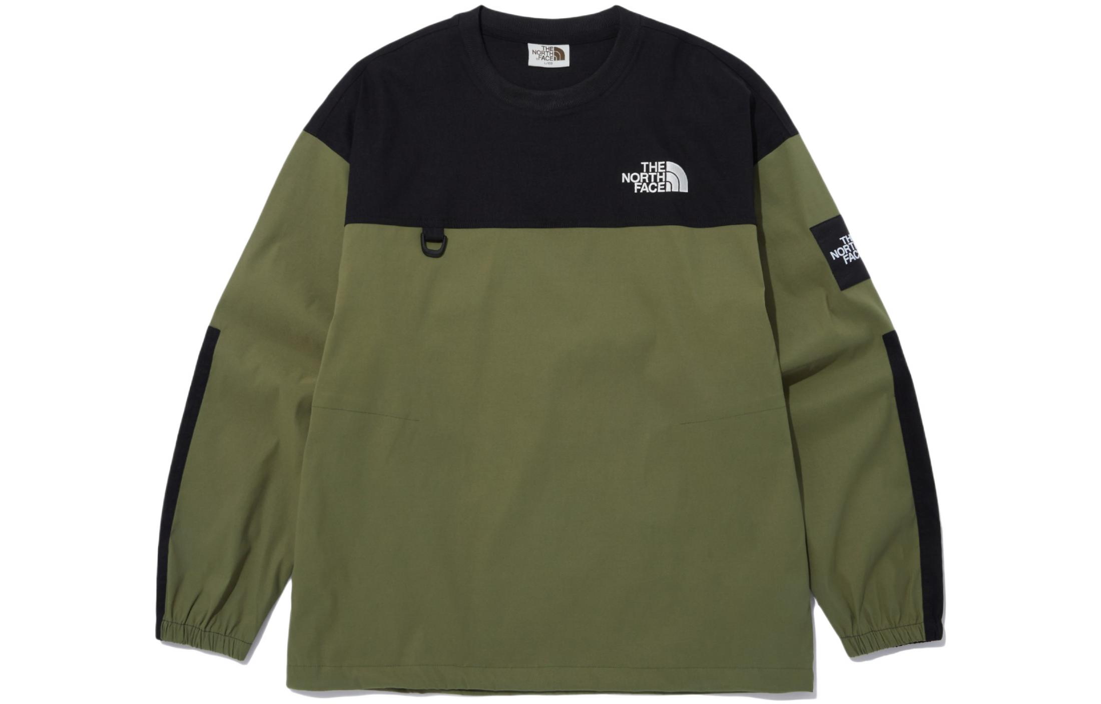 TNF Colorblock Logo Crewneck Sweatshirt Green NM5MN53L