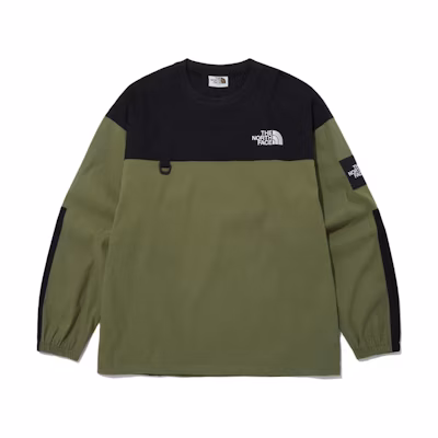 TNF Colorblock Logo Crewneck Sweatshirt Green NM5MN53L