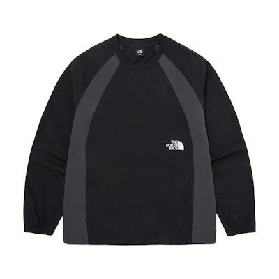 TNF Colorblock Logo Crewneck Sweatshirt Black NM5MQ02A