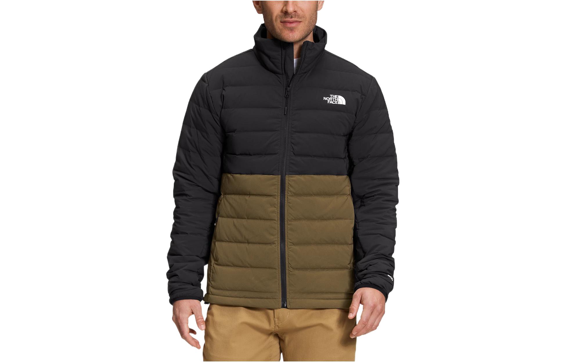 TNF Colorblock Logo Embroidered Down Jacket with Hood NF0A7UJF-4Q6