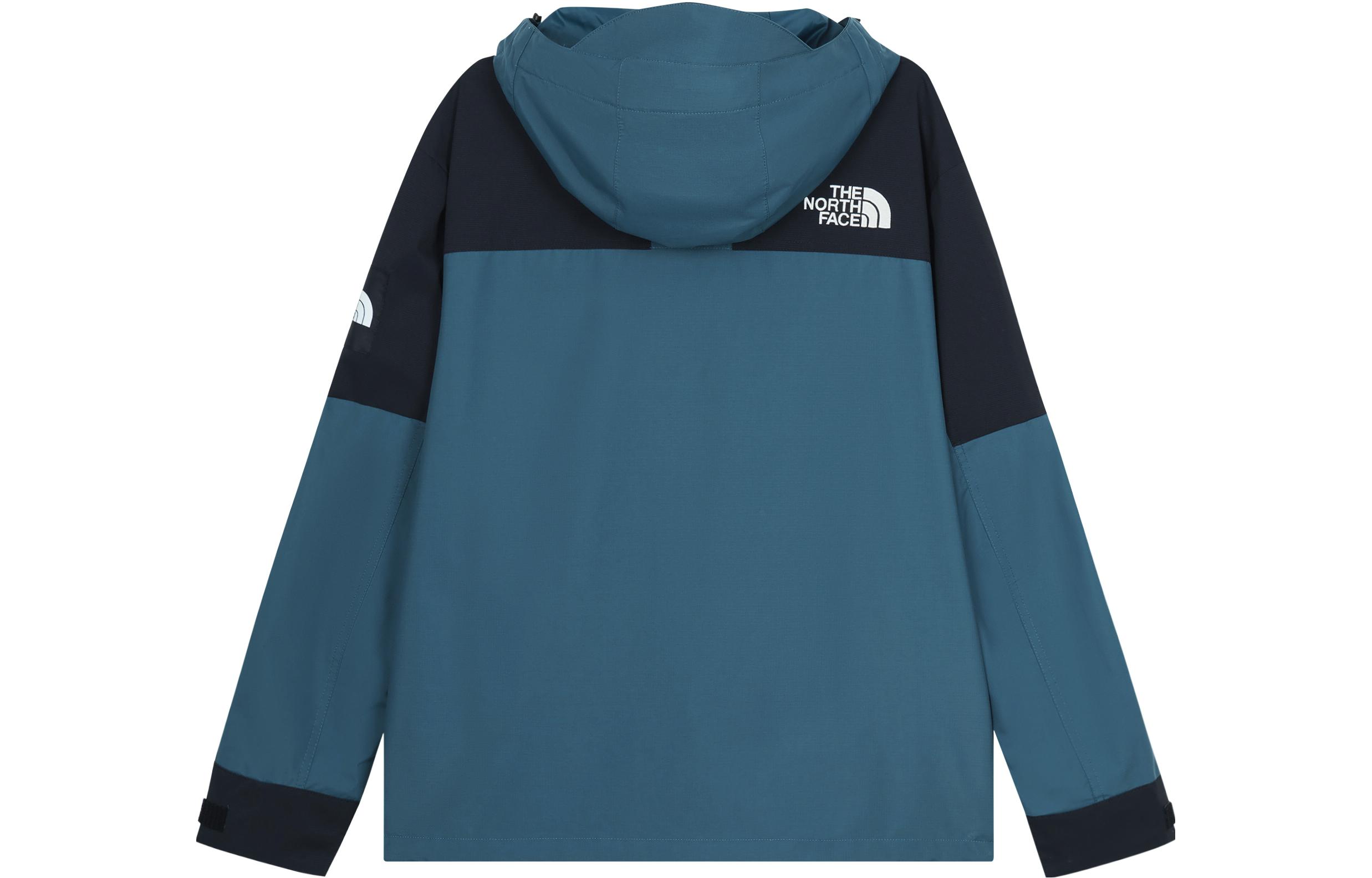 TNF Colorblock Logo Embroidered Hoodie Jacket Unisex - Navy Blue NI2HQ04N 圖 3