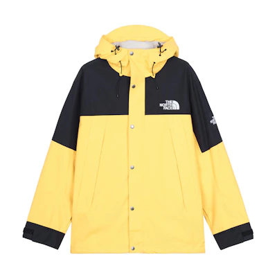 TNF Colorblock Logo Embroidered Windbreaker Hoodie Unisex Yellow NI2HQ03Q