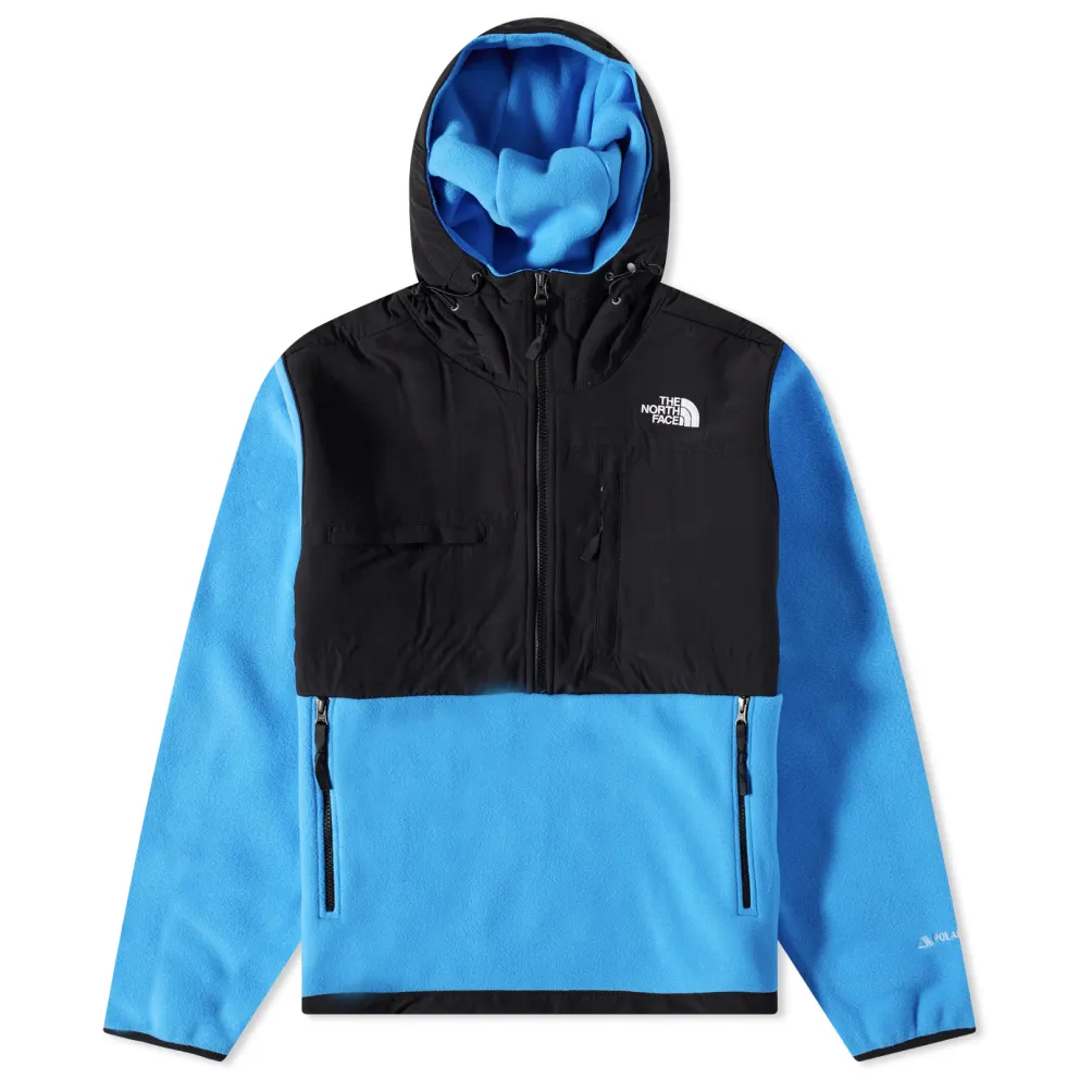 TNF Colorblock Logo Half-Zip Fleece Hoodie - Blue/Black NF0A7UR3-LV6