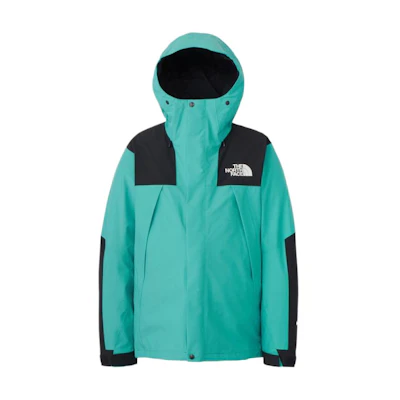 TNF Colorblock Logo Hooded Jacket for Men Blue Green NP61800OX