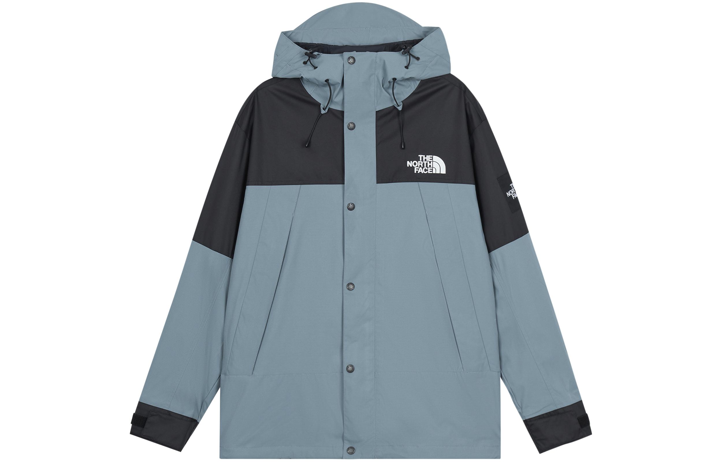 TNF Colorblock Logo Hooded Jacket Navy Unisex Outdoor Style NI2HQ02L