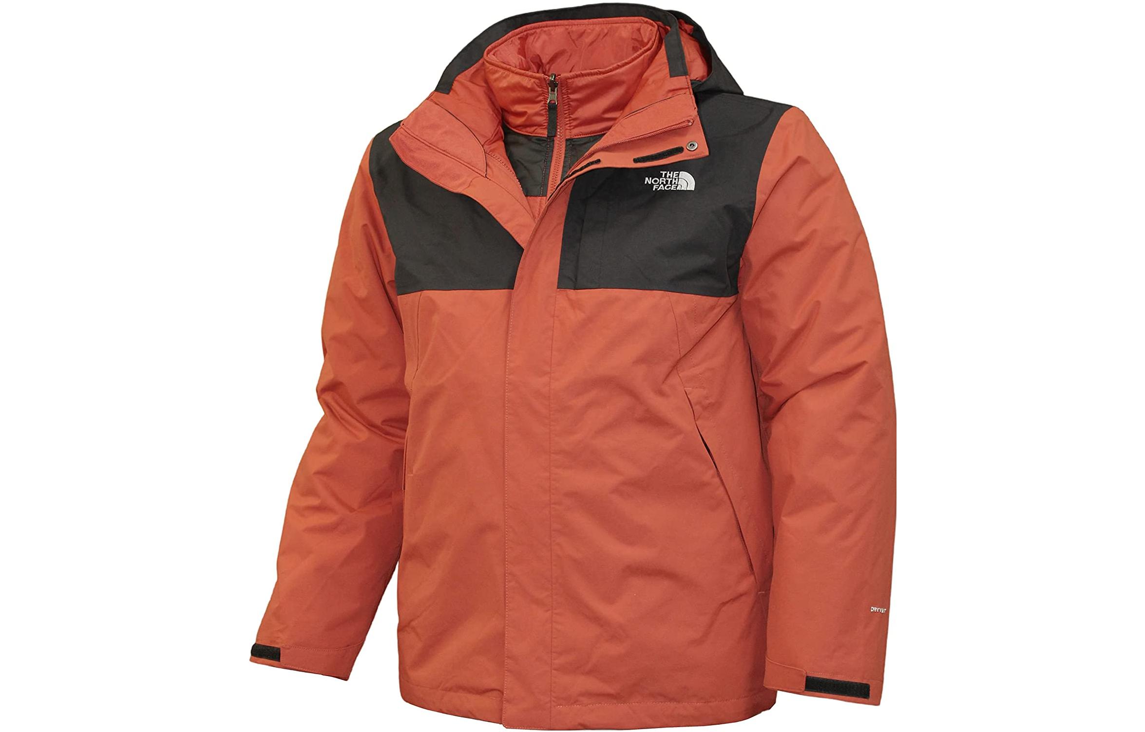 TNF Colorblock Logo Hooded Jacket Spicy Red 3-in-1 NF0A52AN-4D4