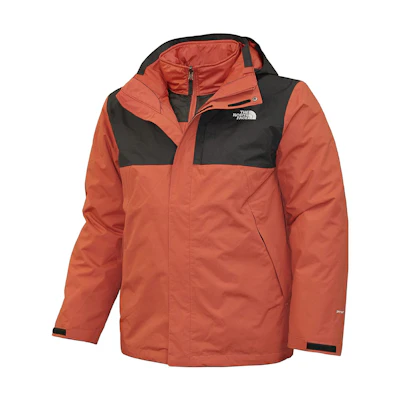 TNF Colorblock Logo Hooded Jacket Spicy Red 3-in-1 NF0A52AN-4D4