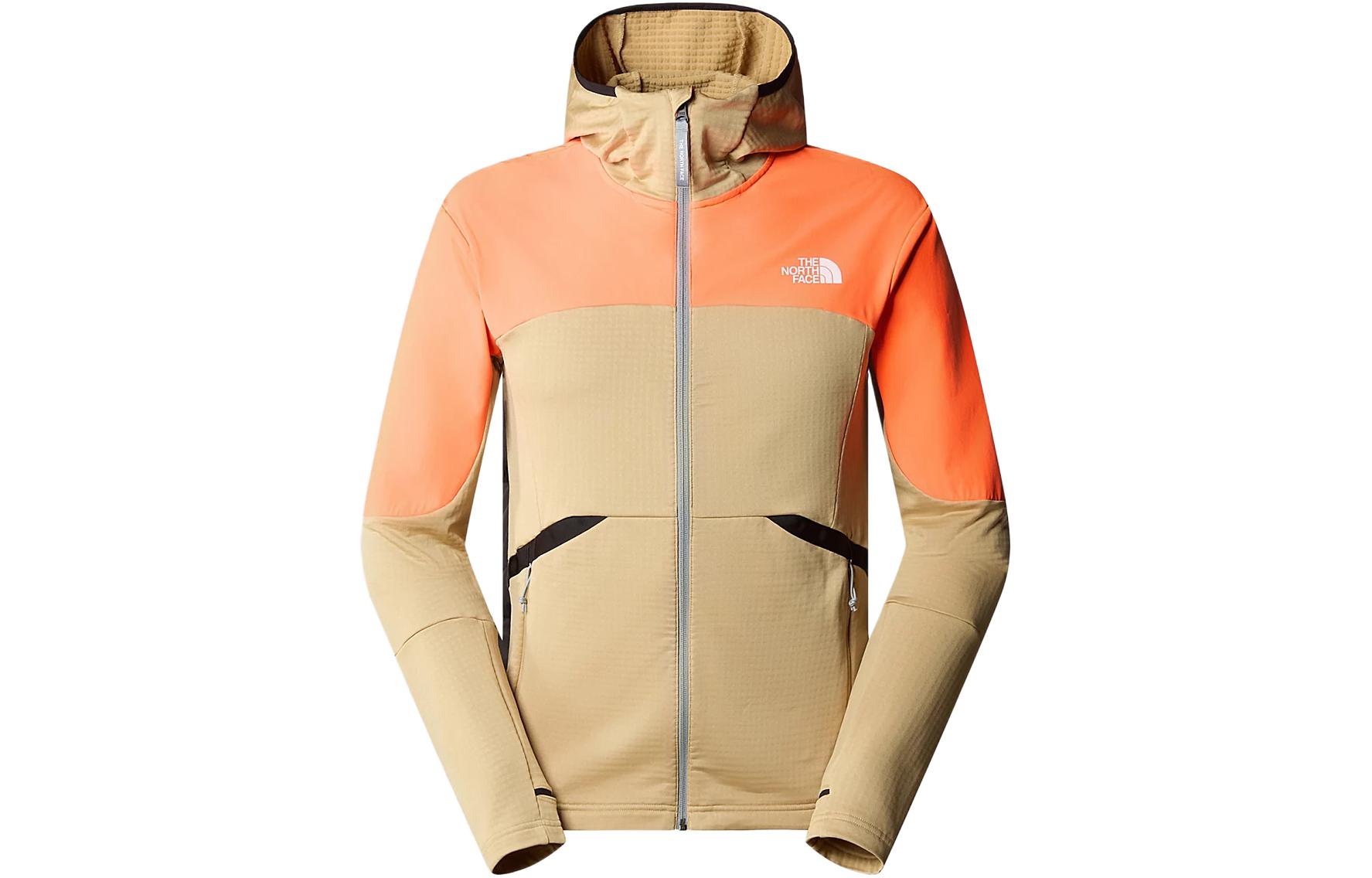 TNF Colorblock Logo Hoodie Jacket in Khaki NF0A859S-Z0O