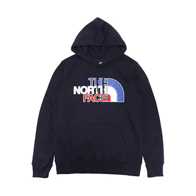 TNF Colorblock Logo Hoodie Navy Blue NF0A532E-RG1