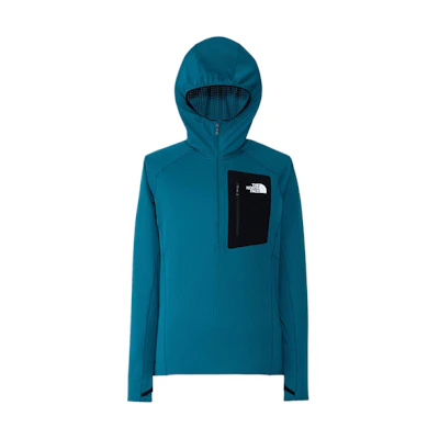 TNF Colorblock Logo Hoodie Pullover Unisex Blue NT12321-BM
