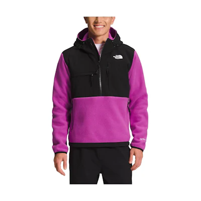 TNF Colorblock Logo Print Half-Zip Hoodie Purple/Black NF0A7UR3-LV1
