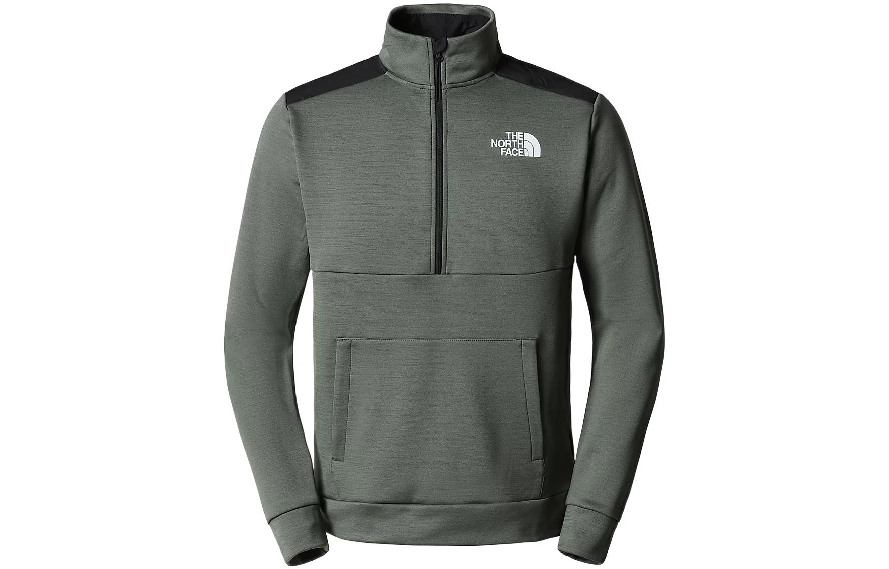 TNF Colorblock Logo Print High-Neck Sweatshirt Jacket Green Men’s NF0A7ZAK-RM9