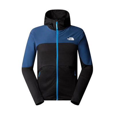 TNF Colorblock Logo Print Hooded Jacket - Blue NF0A859S-TJV