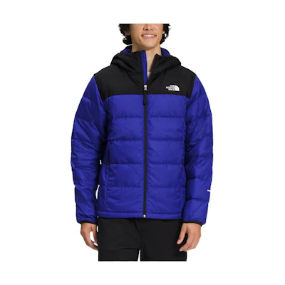 TNF Colorblock Logo Print Hooded Jacket Blue NF0A47DY-XNV