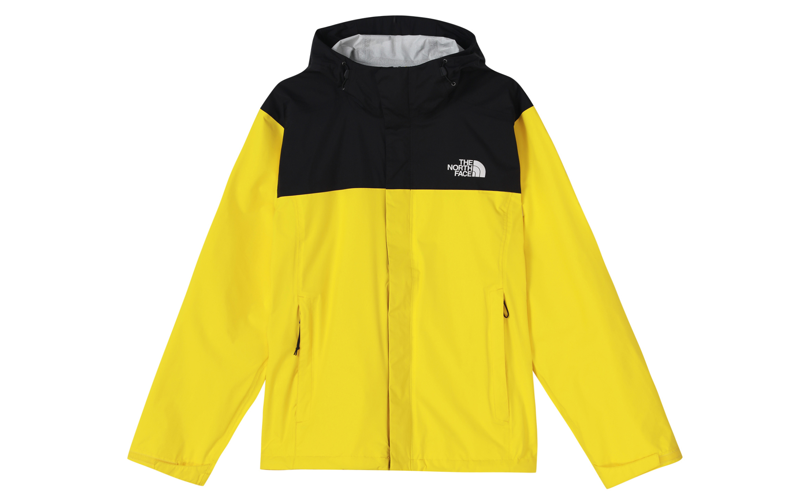 TNF Colorblock Logo Print Hooded Jacket Yellow NF0A5EH8-SH4