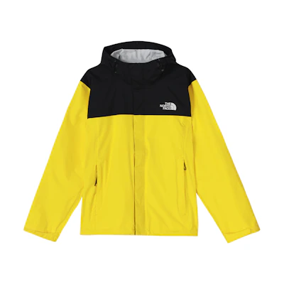 TNF Colorblock Logo Print Hooded Jacket Yellow NF0A5EH8-SH4