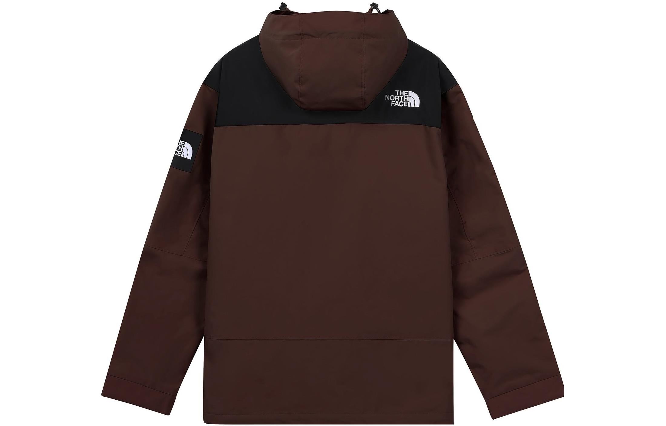 TNF Colorblock Logo Print Hoodie Jacket Unisex Maroon Red NI3BN50K 圖 3